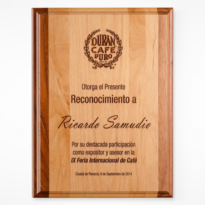 PLACAS CONMEMORATIVAS EN MADERA PLACAS CONMEMORATIVAS EN MADERA