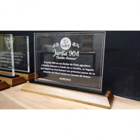 PLACA CONMEMORATIVA ACRILICA