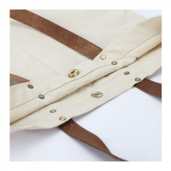 BOLSA DE COMPRAS 10OZ CANVAS ASAS CUERO