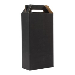 Caja autoarmable con asas, para 2 botellas de Vino 18 x 34 x 9 cm