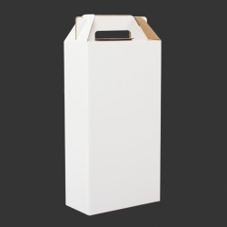 Caja autoarmable con asas, para 2 botellas de Vino 18 x 34 x 9 cm
