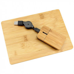 BB57: SET MOUSE + PAD DE BAMBOO