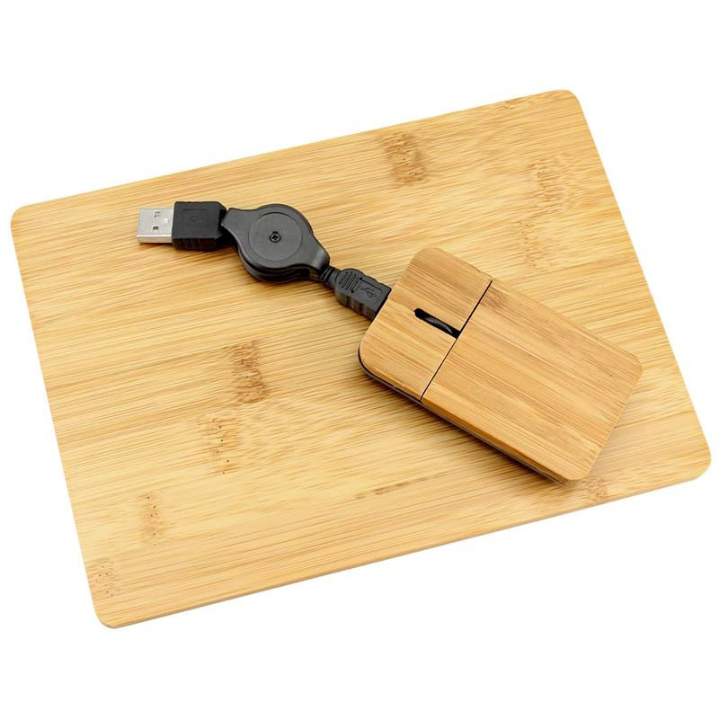 BB57: SET MOUSE + PAD DE BAMBOO