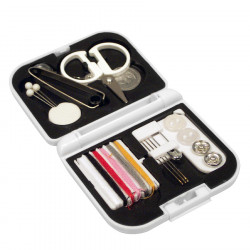 Deluxe Set de costura en estuche blanco.