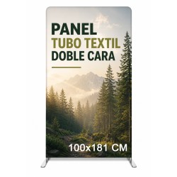 PANEL TUBO TEXTIL DOBLE CARA