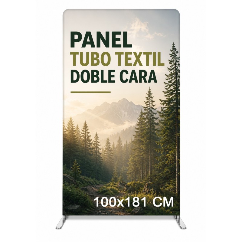 PANEL TUBO TEXTIL DOBLE CARA