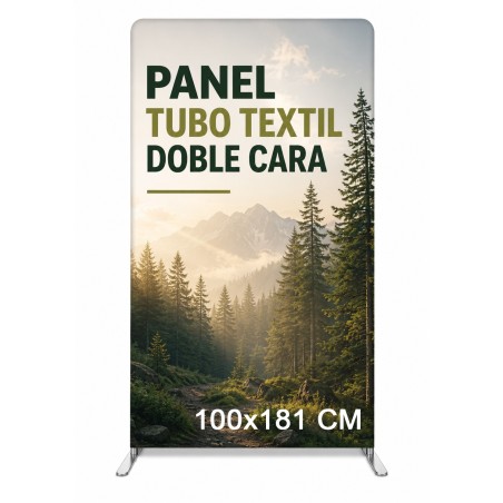 PANEL TUBO TEXTIL DOBLE CARA