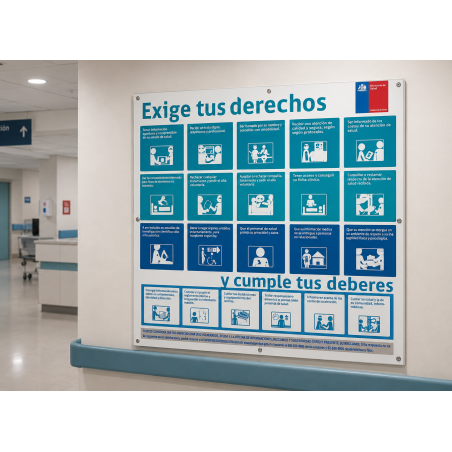letrero derechos y deberes del paciente
