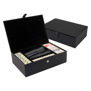 Multijuegos Caja PU Negro con tu marca
