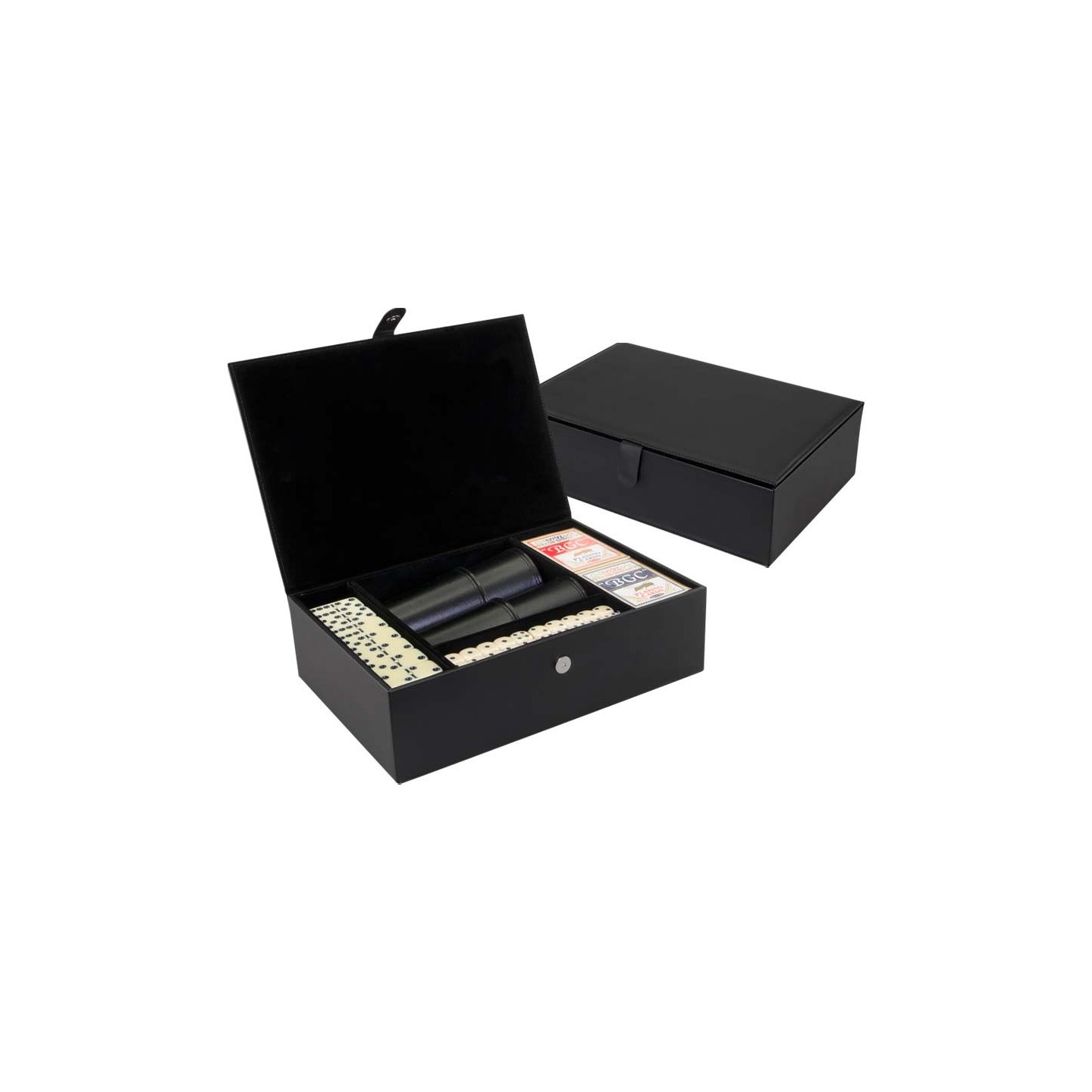 Multijuegos Caja PU Negro con tu marca