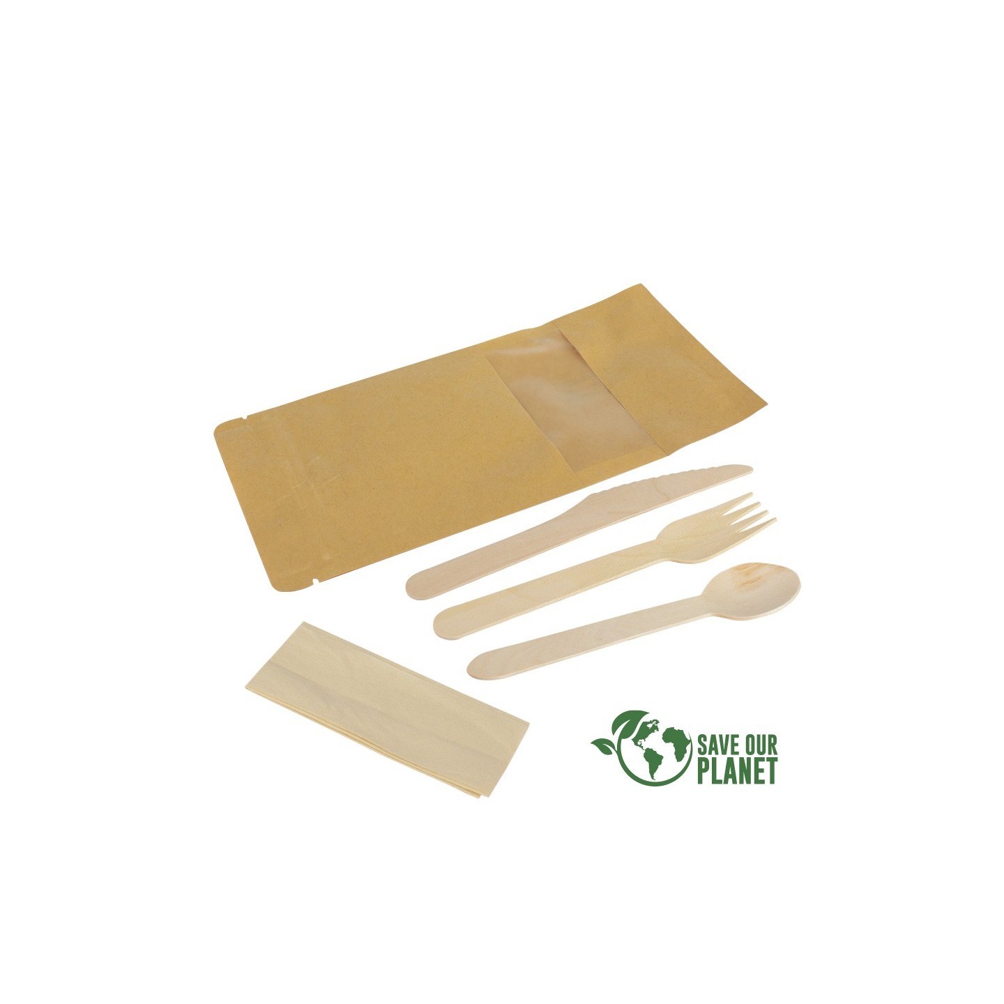 Set de cubiertos Sustentable bolsa ZIP