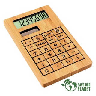 Calculadora Solar de Bamboo con tu marca