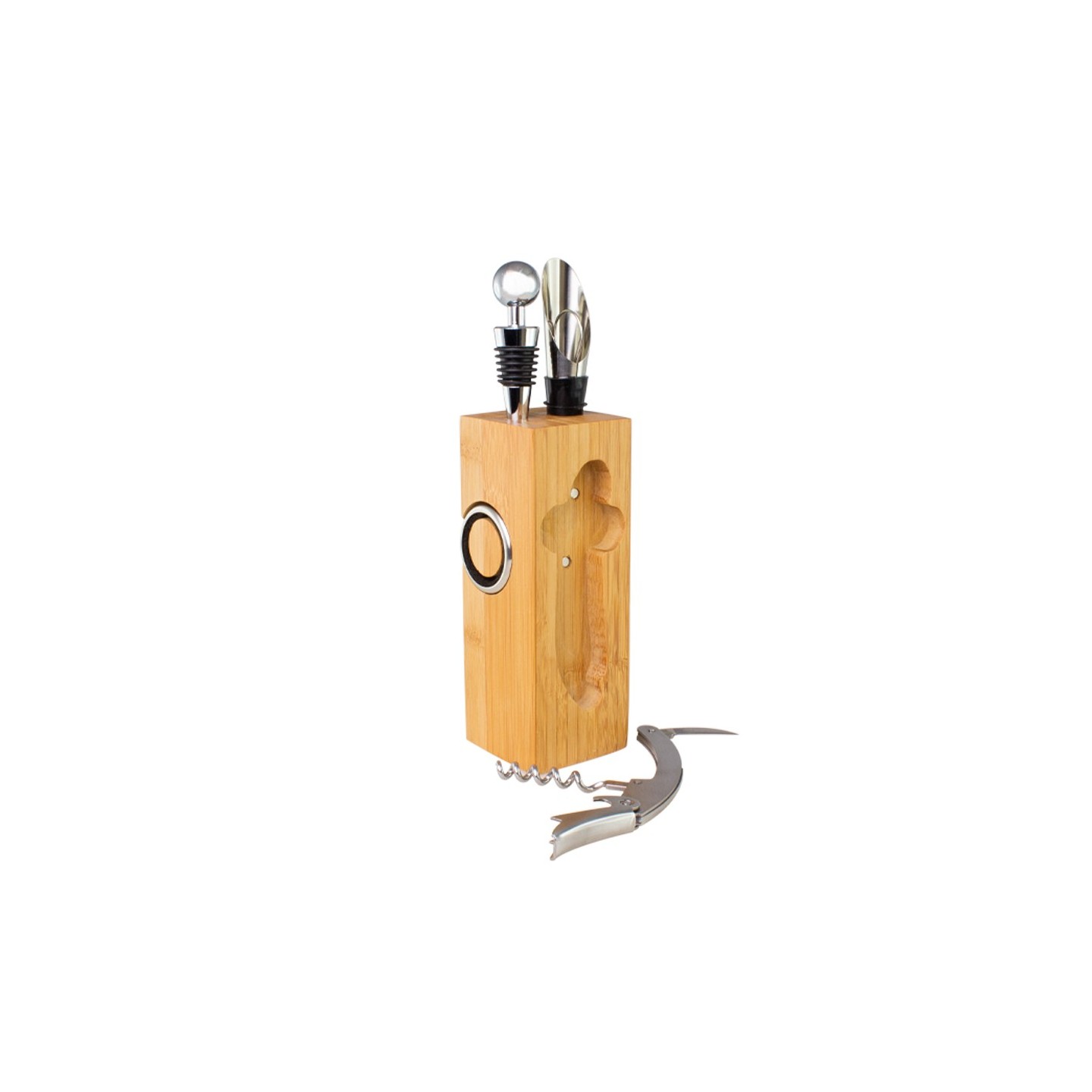 SET DE VINO BAMBOO CON TU MARCA