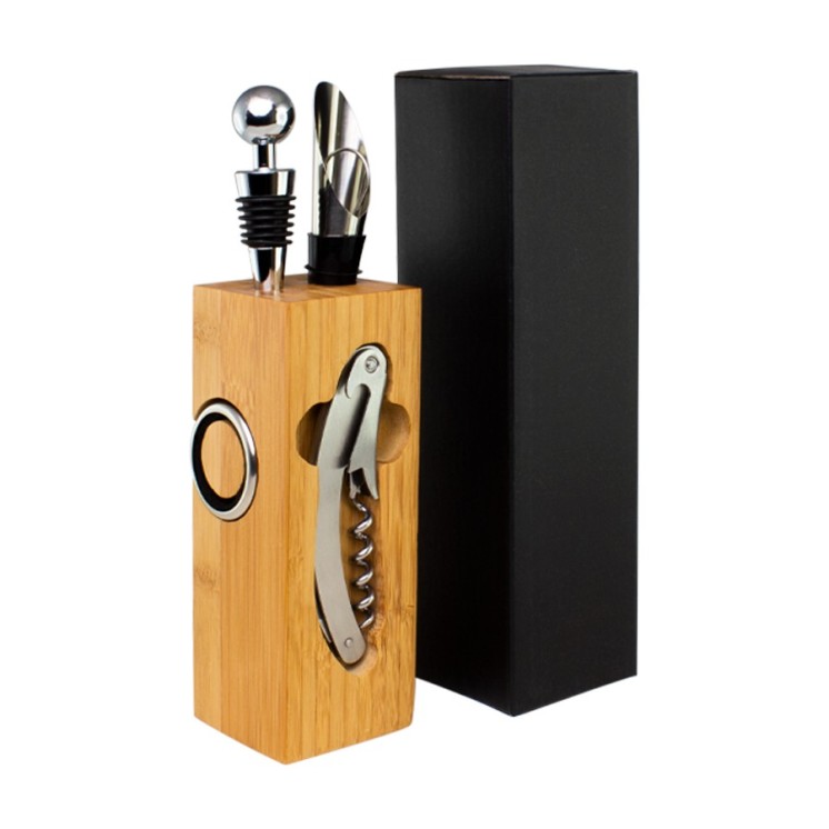 SET DE VINO BAMBOO CON TU MARCA