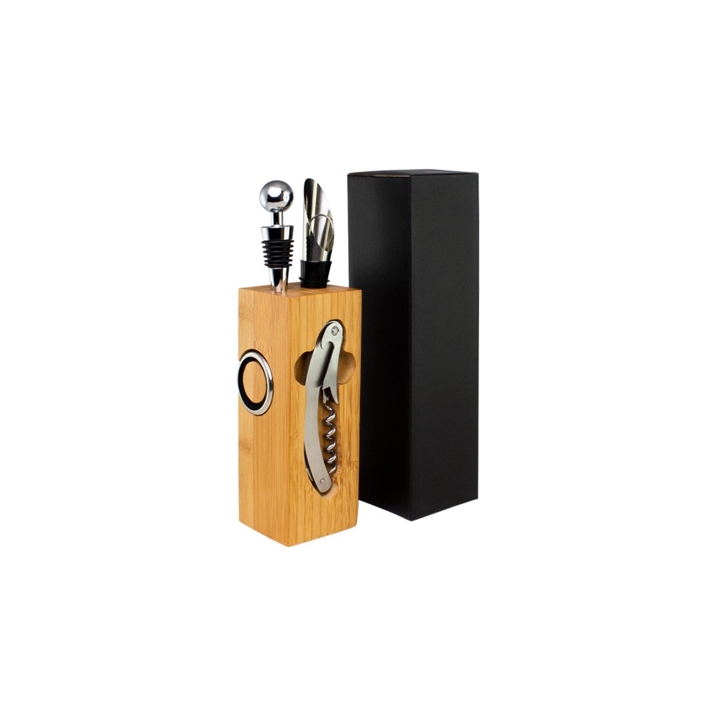 SET DE VINO BAMBOO CON TU MARCA