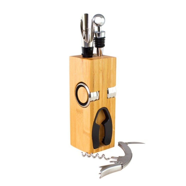 SET DE VINO BAMBOO CON TU MARCA