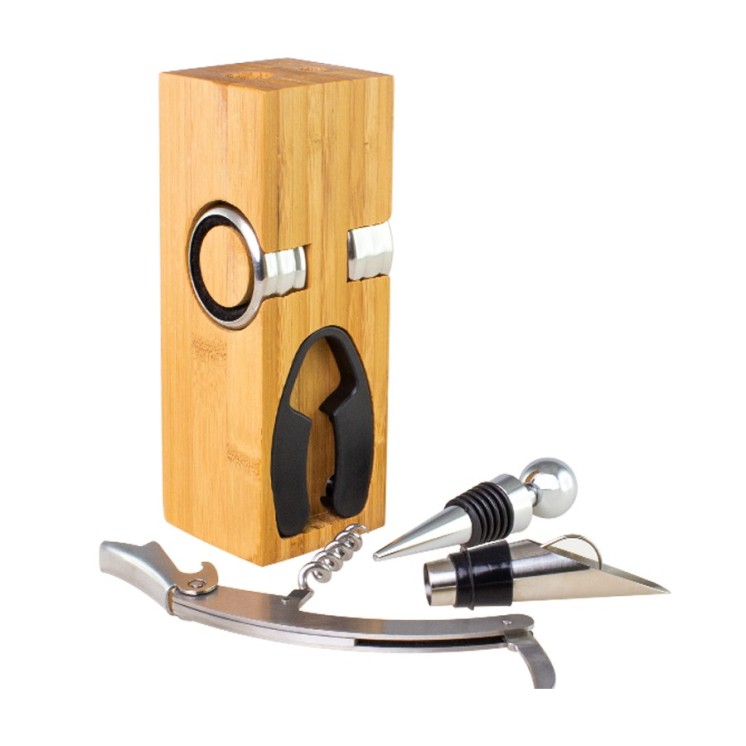 SET DE VINO BAMBOO CON TU MARCA