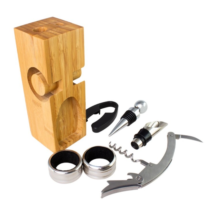 SET DE VINO BAMBOO CON TU MARCA