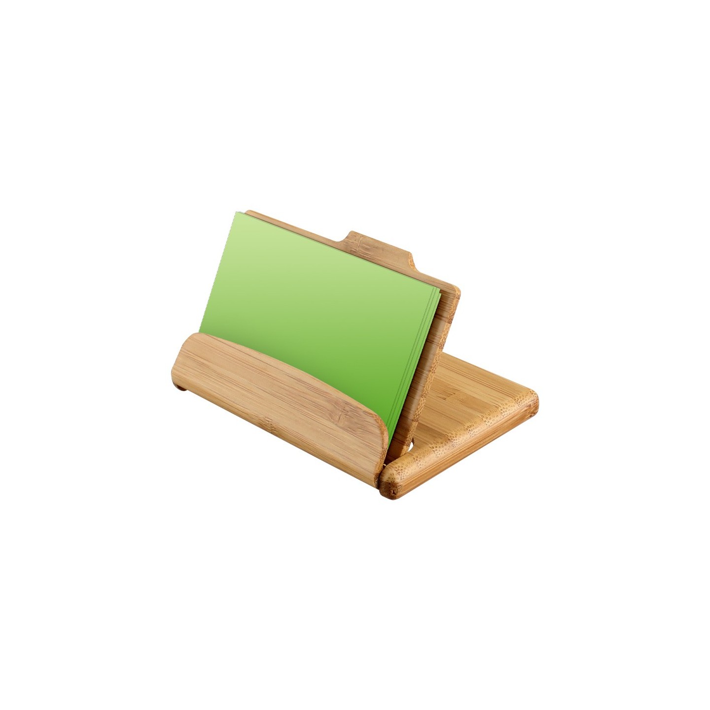TARJETERO DE BAMBOO CON TU MARCA