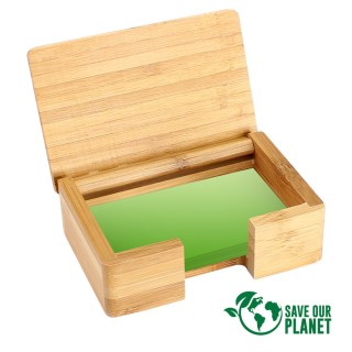 TARJETERO DE BAMBOO CON TU MARCA