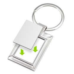 Llavero Metálico Rectangular con tu marca
