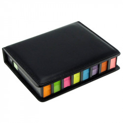 BN13: SET DE NOTAS ADHESIVAS DE PU NEGRO